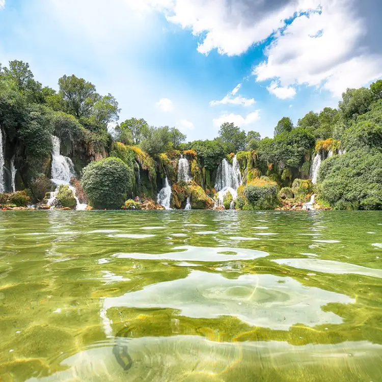 Kravice waterfalls in the National Park of Bosnia and Herzegovina. Location: Kravice Falls, Studenci, West Herzegovina Canton, Federation of Bosnia and Herzegovina